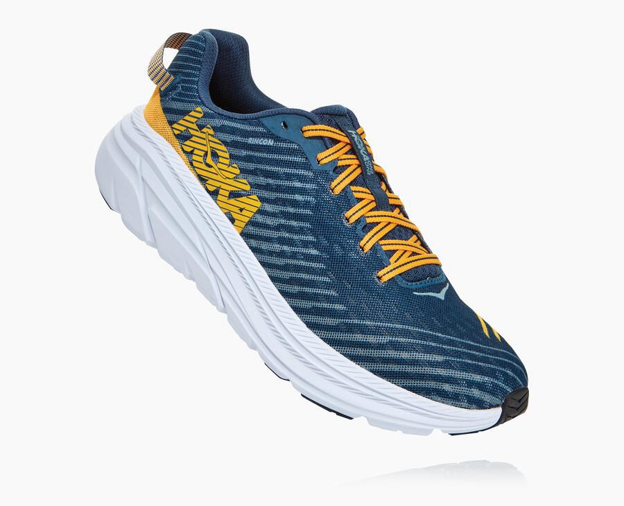 Hoka Mens Running Shoes NZ - Hoka Rincon Navy/White (QUT860325)